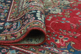 Vintage Betzabel Red/Navy Rug, 6'2" x 9'3"