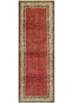 Fine VTG Azizah Red/Beige Runner, 3'5" x 10'1"