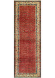 Fine VTG Azizah Red/Beige Runner, 3'5" x 10'1"