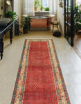 Fine VTG Azizah Red/Beige Runner, 3'5" x 10'1"