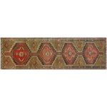 Fine VTG Sanaa Rust/Charcoal Runner, 3'7" x 11'5"