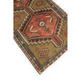 Fine VTG Sanaa Rust/Charcoal Runner, 3'7" x 11'5"