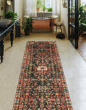 Fine VTG Anahita Charcoal/Ivory Runner, 3'0" x 10'4"