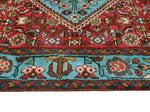 Fine VTG Hicham Red/Lt. Blue Runner, 3'6" x 10'1"