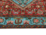 Fine VTG Hicham Red/Lt. Blue Runner, 3'6" x 10'1"