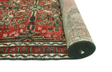 Vintage Emin Red/Charcoal Runner, 3'8" x 14'6"