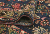 Fine VTG Ashkan Navy/Brown Runner, 3'6" x 9'5"