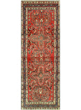 Fine VTG Azeem Red/Ivory Runner, 3'6" x 10'2"