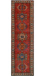 Fine VTG Houda Red/Beige Runner, 3'1" x 10'9"