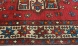 Fine VTG Houda Red/Beige Runner, 3'1" x 10'9"