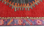 Fine VTG Jemimah Red/Navy Runner, 3'2" x 10'4"