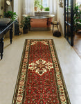 Fine VTG Aryana Red/Ivory Runner, 3'6" x 10'2"