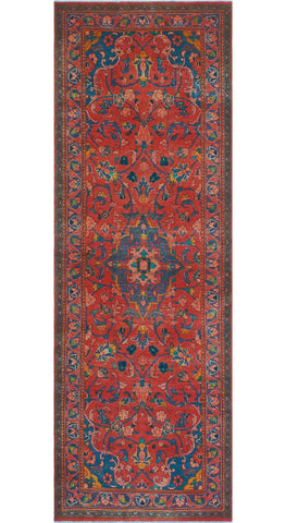 Fine VTG Ezequiel Red/Blue Runner, 3'5" x 9'11"