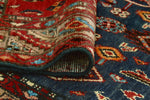 Fine VTG Abzari Red/Navy Runner, 3'3" x 8'6"