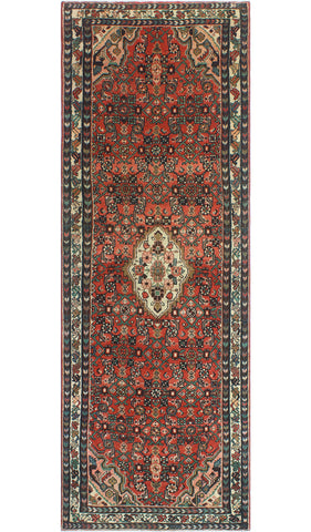 Fine VTG Artyom Red/Ivory Runner, 3'8" x 10'1"