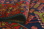 Fine VTG Alhraed Navy/Red Runner, 3'6" x 13'11"