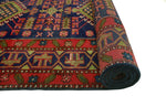 Fine VTG Alhraed Navy/Red Runner, 3'6" x 13'11"