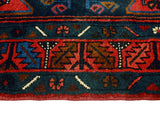 Fine VTG Barric Red/Navy Runner, 3'7" x 10'10"