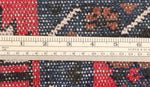 Fine VTG Barric Red/Navy Runner, 3'7" x 10'10"