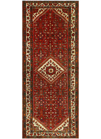 Fine VTG Adalid Red/Ivory Runner, 3'7" x 10'0"