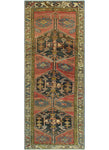 Vintage Ayfer Rust/Charcoal Runner, 3'6" x 9'10"