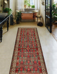 Fine VTG Alecia Navy/Red Runner, 3'8" x 12'9"