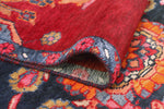 Fine VTG Husna Red/Navy Runner, 2'6" x 12'0"