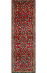 Fine VTG Ilhan Red/Blue Runner, 3'10" x 13'2"