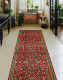 Fine VTG Ilhan Red/Blue Runner, 3'10" x 13'2"