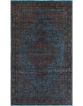 Vintage Kenya Grey-Blue/Brown Rug, 4'6" x 7'10"