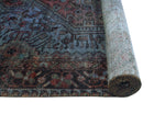 Vintage Kenya Grey-Blue/Brown Rug, 4'6" x 7'10"