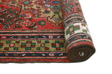 Fine VTG Ercan Red/Navy Runner, 3'5" x 10'4"