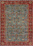 Super VTG Nisa Lt. Blue/Red Rug, 6'8" x 9'3"