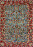 Super VTG Nisa Lt. Blue/Red Rug, 6'8" x 9'3"