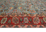 Super VTG Nisa Lt. Blue/Red Rug, 6'8" x 9'3"