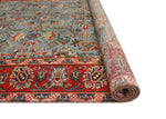 Super VTG Nisa Lt. Blue/Red Rug, 6'8" x 9'3"