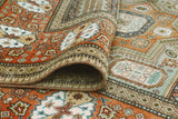 Fine VTG Cathey Lt. Blue/Orange Rug, 9'9" x 11'9"