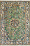 Fine VTG Bonami Green/Ivory Rug, 6'6" x 9'8"