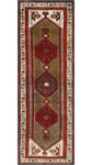 Fine VTG Jaycee Brown/Red Runner, 3'6" x 10'5"