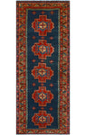 Fine VTG Ardalan Navy/Red Runner, 3'9" x 9'11"