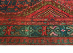 Fine VTG Henrry Red/Green Runner, 3'4" x 12'4"