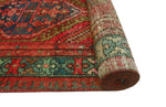 Fine VTG Henrry Red/Green Runner, 3'4" x 12'4"