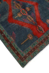 Fine VTG Golshan Navy/Red Rug, 4'11" x 9'3"