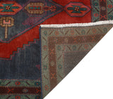 Fine VTG Golshan Navy/Red Rug, 4'11" x 9'3"