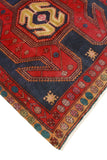 Fine VTG Gina Red/Navy Runner, 4'4" x 9'7"