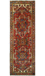 Fine VTG Nicole Red/Blue Runner, 3'3" x 9'10"