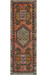 Vintage Ayyub Rust/Charcoal Runner, 2'11" x 7'11"