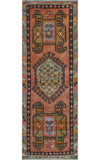 Vintage Ayyub Rust/Charcoal Runner, 2'11" x 7'11"