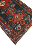 Fine VTG Hussain Red/Charcoal Runner, 3'6" x 8'7"