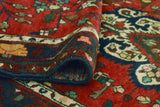 Fine VTG Ridge Red/Navy Runner, 3'3" x 12'3"